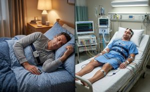 meleti-ypnou-sto-spiti-syskeyi-sleep-experts.jpg ➔ «Σύγχρονη φορητή συσκευή για μελέτη ύπνου στο σπίτι τοποθετημένη δίπλα σε κρεβάτι»