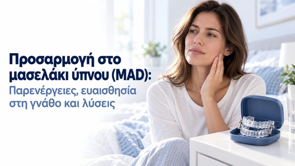 Ξεκινάτε θεραπεία με μασελάκι ύπνου (MAD); Μάθετε πώς να ξεπεράσετε την ευαισθησία στη γνάθο και πώς σας καθοδηγεί η ομάδα του Sleep Experts.